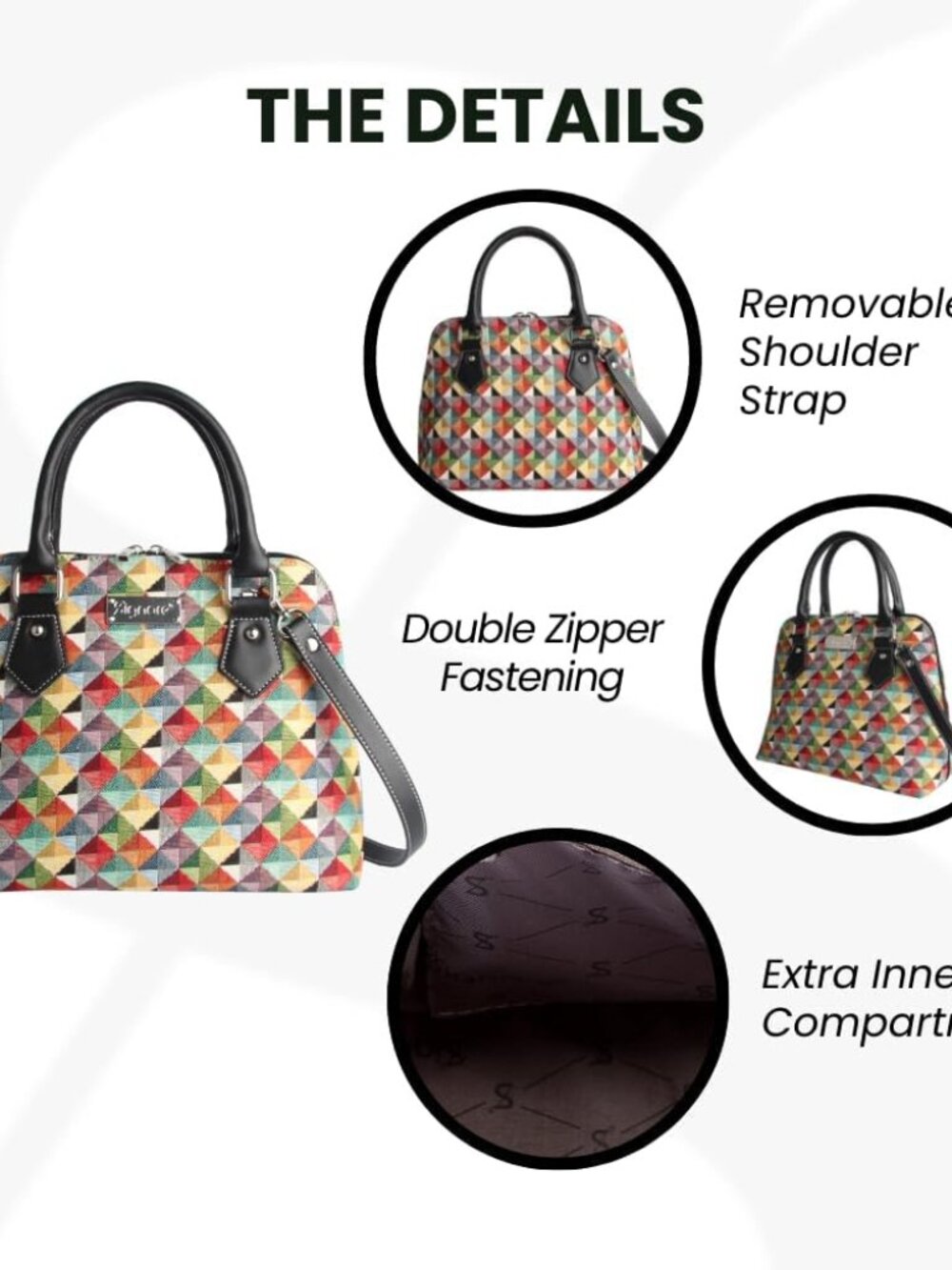 Tapestry Handbags Shoulder bag and Crossbody Bags for Women with Fashion Designs - Picture 4 of 6